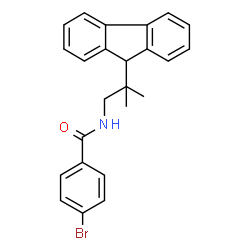ChemSpider 2D Image | 4-Bromo-N-[2-(9H-fluoren-9-yl)-2-methylpropyl]benzamide | C24H22BrNO