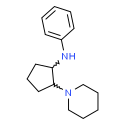 ChemSpider 2D Image | N-[2-(1-Piperidinyl)cyclopentyl]aniline | C16H24N2