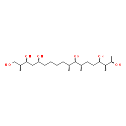 ChemSpider 2D Image | 2,10,12,16-Tetramethyl-1,3,5,11,15,17-octadecanehexol | C22H46O6