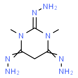 ChemSpider 2D Image | 2,4,6-Trihydrazono-1,3-dimethylhexahydropyrimidine | C6H14N8