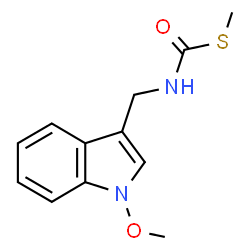 ChemSpider 2D Image | S-Methyl [(1-methoxy-1H-indol-3-yl)methyl]carbamothioate | C12H14N2O2S