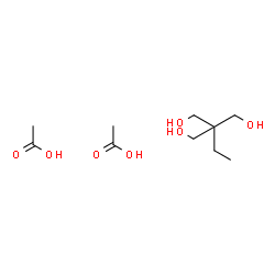ChemSpider 2D Image | 2-Ethyl-2-(hydroxymethyl)-1,3-propanediol - acetic acid (1:2) | C10H22O7