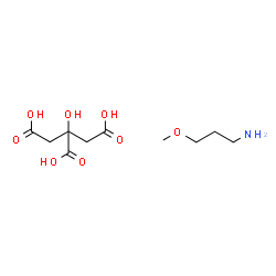 ChemSpider 2D Image | 3-Methoxy-1-propanamine 2-hydroxy-1,2,3-propanetricarboxylate (1:1) | C10H19NO8