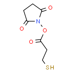 ChemSpider 2D Image | 1-[(3-Sulfanylpropanoyl)oxy]-2,5-pyrrolidinedione | C7H9NO4S