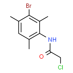 ChemSpider 2D Image | N-(3-Bromo-2,4,6-trimethylphenyl)-2-chloroacetamide | C11H13BrClNO