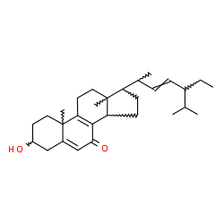 ChemSpider 2D Image | (10xi,13xi,14xi,17xi,20xi,24xi)-3-Hydroxystigmasta-5,8,22-trien-7-one | C29H44O2