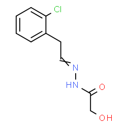 ChemSpider 2D Image | N'-[2-(2-Chlorophenyl)ethylidene]-2-hydroxyacetohydrazide | C10H11ClN2O2