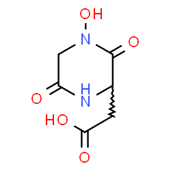 ChemSpider 2D Image | (4-Hydroxy-3,6-dioxo-2-piperazinyl)acetic acid | C6H8N2O5