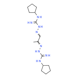 ChemSpider 2D Image | 2,2'-(1,2-Propanediylidene)bis(N-cyclopentylhydrazinecarboximidamide) | C15H28N8