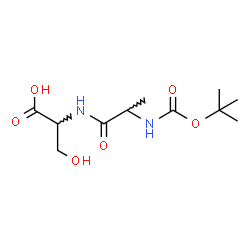 ChemSpider 2D Image | N-{[(2-Methyl-2-propanyl)oxy]carbonyl}alanylserine | C11H20N2O6