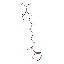 ChemSpider 2D Image | 2-[(5-Nitro-2-furoyl)amino]ethyl 2-furoate | C12H10N2O7