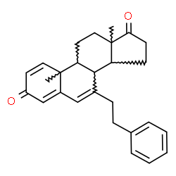 ChemSpider 2D Image | (8xi,9xi,10xi,13xi,14xi)-7-(2-Phenylethyl)androsta-1,4,6-triene-3,17-dione | C27H30O2