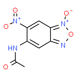 ChemSpider 2D Image | N-(6-Nitro-1-oxido-2,1,3-benzoxadiazol-5-yl)acetamide | C8H6N4O5