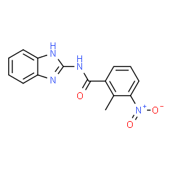 ChemSpider 2D Image | N-(1H-Benzimidazol-2-yl)-2-methyl-3-nitrobenzamide | C15H12N4O3