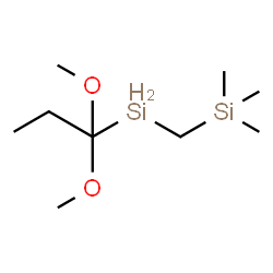ChemSpider 2D Image | {[(1,1-Dimethoxypropyl)silyl]methyl}(trimethyl)silane | C9H24O2Si2