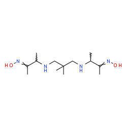 ChemSpider 2D Image | N,N'-Bis[3-(hydroxyimino)-2-butanyl]-2,2-dimethyl-1,3-propanediamine | C13H28N4O2