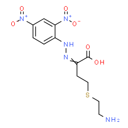 ChemSpider 2D Image | 4-[(2-Aminoethyl)sulfanyl]-2-[(2,4-dinitrophenyl)hydrazono]butanoic acid | C12H15N5O6S
