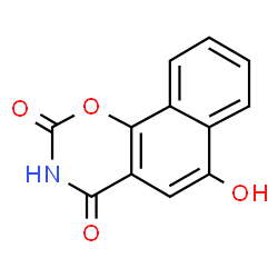 ChemSpider 2D Image | 6-Hydroxy-2H-naphtho[2,1-e][1,3]oxazine-2,4(3H)-dione | C12H7NO4