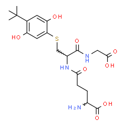 ChemSpider 2D Image | gamma-Glutamyl-S-[2,5-dihydroxy-4-(2-methyl-2-propanyl)phenyl]cysteinylglycine | C20H29N3O8S