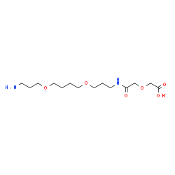 ChemSpider 2D Image | 18-Amino-5-oxo-3,10,15-trioxa-6-azaoctadecan-1-oic acid | C14H28N2O6