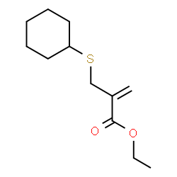 ChemSpider 2D Image | Ethyl 2-[(cyclohexylsulfanyl)methyl]acrylate | C12H20O2S