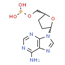 ChemSpider 2D Image | [5-(6-Amino-9H-purin-9-yl)tetrahydro-2-furanyl]methyl dihydrogen phosphite | C10H14N5O4P