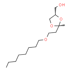 ChemSpider 2D Image | {2-Methyl-2-[2-(octyloxy)ethyl]-1,3-dioxolan-4-yl}methanol | C15H30O4