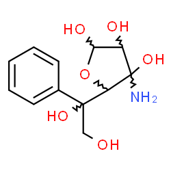 ChemSpider 2D Image | 3-C-Amino-5-C-phenylhexofuranose | C12H17NO6