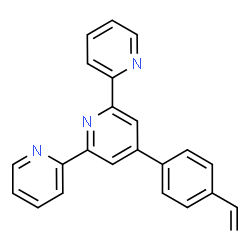 ChemSpider 2D Image | 4'-(4-Vinylphenyl)-2,2':6',2''-terpyridine | C23H17N3