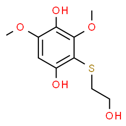 ChemSpider 2D Image | 2-[(2-Hydroxyethyl)sulfanyl]-3,5-dimethoxy-1,4-benzenediol | C10H14O5S