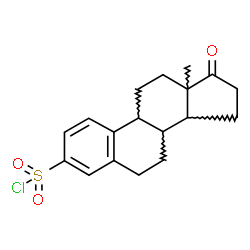 ChemSpider 2D Image | (8xi,9xi,13xi,14xi)-17-Oxoestra-1,3,5(10)-triene-3-sulfonyl chloride | C18H21ClO3S