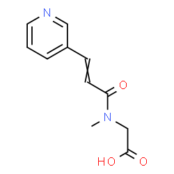 ChemSpider 2D Image | N-Methyl-N-[3-(3-pyridinyl)acryloyl]glycine | C11H12N2O3