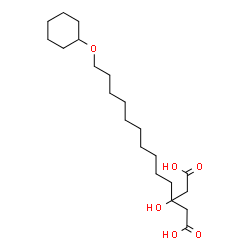 ChemSpider 2D Image | 3-[10-(Cyclohexyloxy)decyl]-3-hydroxypentanedioic acid | C21H38O6