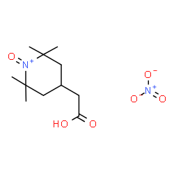 ChemSpider 2D Image | 4-(Carboxymethyl)-2,2,6,6-tetramethyl-1-oxopiperidinium nitrate | C11H20N2O6