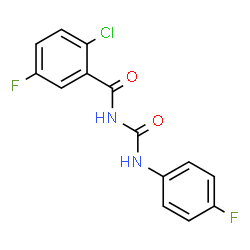 ChemSpider 2D Image | 2-Chloro-5-fluoro-N-[(4-fluorophenyl)carbamoyl]benzamide | C14H9ClF2N2O2