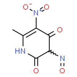 ChemSpider 2D Image | 6-Methyl-5-nitro-3-nitroso-2,4(1H,3H)-pyridinedione | C6H5N3O5