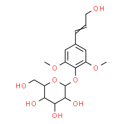 ChemSpider 2D Image | 4-(3-Hydroxy-1-propen-1-yl)-2,6-dimethoxyphenyl hexopyranoside | C17H24O9