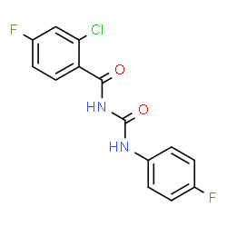 ChemSpider 2D Image | 2-Chloro-4-fluoro-N-[(4-fluorophenyl)carbamoyl]benzamide | C14H9ClF2N2O2