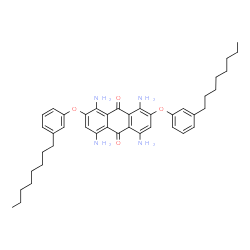 ChemSpider 2D Image | 1,4,5,8-Tetraamino-2,7-bis(3-octylphenoxy)-9,10-anthraquinone | C42H52N4O4
