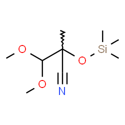 ChemSpider 2D Image | 3,3-Dimethoxy-2-methyl-2-[(trimethylsilyl)oxy]propanenitrile | C9H19NO3Si