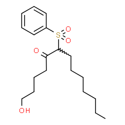 ChemSpider 2D Image | 1-Hydroxy-6-(phenylsulfonyl)-5-tridecanone | C19H30O4S
