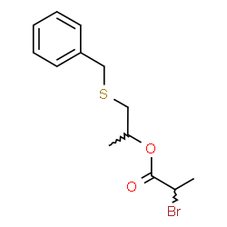 ChemSpider 2D Image | 1-(Benzylsulfanyl)-2-propanyl 2-bromopropanoate | C13H17BrO2S