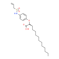 ChemSpider 2D Image | 2-{4-[(Allylsulfonyl)amino]phenoxy}tetradecanoic acid | C23H37NO5S