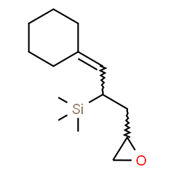 ChemSpider 2D Image | [1-Cyclohexylidene-3-(2-oxiranyl)-2-propanyl](trimethyl)silane | C14H26OSi