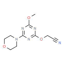 ChemSpider 2D Image | (4-Methoxy-6-morpholin-4-yl-[1,3,5]triazin-2-yloxy)acetonitrile | C10H13N5O3