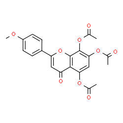 ChemSpider 2D Image | 2-(4-Methoxyphenyl)-4-oxo-4H-chromene-5,7,8-triyl triacetate | C22H18O9