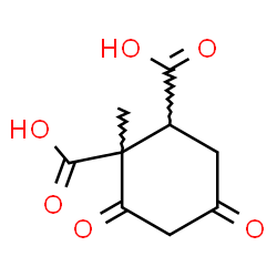 ChemSpider 2D Image | 1-Methyl-4,6-dioxo-1,2-cyclohexanedicarboxylic acid | C9H10O6