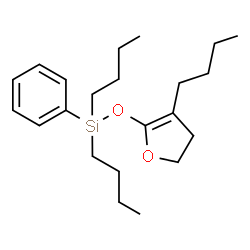 ChemSpider 2D Image | Dibutyl[(3-butyl-4,5-dihydro-2-furanyl)oxy]phenylsilane | C22H36O2Si
