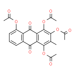 ChemSpider 2D Image | 3-Methyl-9,10-dioxo-9,10-dihydroanthracene-1,2,4,8-tetrayl tetraacetate | C23H18O10