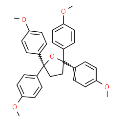 ChemSpider 2D Image | 2,2,5,5-Tetrakis(4-methoxyphenyl)tetrahydrofuran | C32H32O5